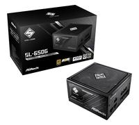 Fuente ALIMENTACION ASROCK CL-650G,PSU,650W,80 Plus Gold,120MM,Active PFC,PCI-E (6+2 Pin) x4,SATA (5 Pin) x4