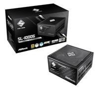 Fuente ALIMENTACION ASROCK SL-1000GW,PSU,1000W,80 Plus Gold,135MM,Modular,PCI-E 5.1 (12+4pin) x1,PCI-E (6+2 Pin) x3,SATA (5 Pin) x9 (Blanca)