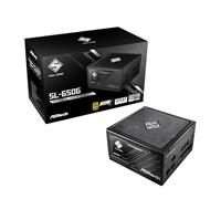 ASRock Fuente de alimentación SL-650G 650W 80 PLUS Gold Modular PCIe 5.1 12+4 x1, 6+2 x3, SATA x9
