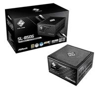 Fuente ALIMENTACION ASROCK SL-850G,PSU,850W,80 Plus Gold,135MM,Modular,PCI-E 5.1 (12+4pin) x1,PCI-E (6+2 Pin) x3,SATA (5 Pin) x9