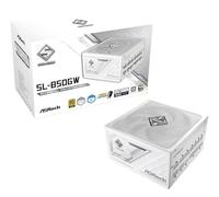 Fuente ALIMENTACION ASROCK SL-850GW,PSU,850W,80 Plus Gold,135MM,Modular,PCI-E 5.1 (12+4pin) x1,PCI-E (6+2 Pin) x3,SATA (5 Pin) x9 (Blanca)