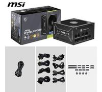 MSI mag A750GLS PCIE5, Fuente de alimentación, 750W, 80 Plus Gold, ATX 3.1, Soporte GPU PCIe 5.1, 12V-2x6 Nativo, Conector 12V-2x6 Bicolor, Fuente de alimentación ATX, Cables con Cubierta