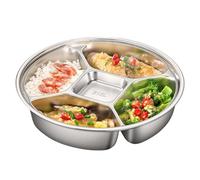 Fuente Antipasto Dividida Bandeja de Acero Inoxidable para Cocinar al Vapor