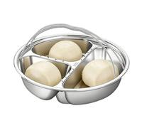 Fuente Antipasto Dividida | Bandeja de Acero Inoxidable para Cocinar al Vapor con Asa - Separador para Frutas,para Reuniones Familiares, Noches de Película, Picnics y Acampadas en Casa o Apartamento