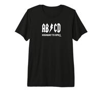Fuente Blanca ABCD Highway To Spell para Profesores y Estudiantes Camiseta Premium