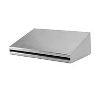 Fuente Cascada Rectangular Acero Inoxidable 12V G1 1/2 Rosca Interna con Luz LED para Piscina Jardín