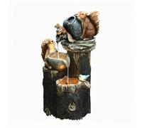 Fuente de agua alimentada por energía solar para interiores y exteriores, estatua de paisaje acuático con luz LED, fuente jardin solar,fuente de estatua de pato de resina para decoración de patio