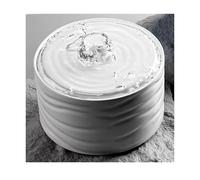 Fuente de Agua automática de cerámica for Gatos for Mascotas en Interiores, 50,73 oz/1,5 l, dispensador de Agua súper silencioso for Mascotas con 7 filtros de Repuesto(Weiß)