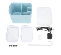 Fuente de Agua automática para Mascotas de 2 l/67 oz, Fuente de Agua para Gatos con Kits de Grifo, de filtración de 4 etapas para Agua Limpia, Material Seguro sin PP+PS para Uso (Azul Jane Eyre