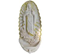 Fuente de Agua bendita, Colgante Decorativo de Resina de 3x7 Pulgadas para Colgar en la Pared, Regalos religiosos para el hogar y la Iglesia