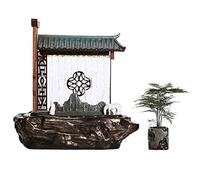 Fuente De Agua Cascada Cascada de la Fuente Mesa cerámica Relajante for Relajarse a Calma Las Fuentes Interior con LED Función Agua Luces Decoracion Interior