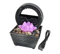 Fuente de agua creativa para decoración de interiores con batería/USB Mini adorno de mesa (A)