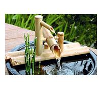 Fuente de agua de bambú con bomba, decoración de cascada de jardín japonés al aire libre, fuente de agua serena para patios, jardines zen, relajación y tranquilidad
