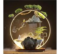 Fuente de agua de Buda de mesa con luz LED y niebla, decoración zen para meditación y Feng Shui