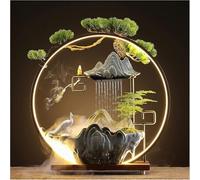 Fuente de agua de Buda de mesa con luz LED y niebla, decoración zen para meditación y Feng Shui