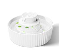 Fuente de agua de cerámica mejorada 2024 para gatos, Bebedero Automático de Cerámica para Mascotas de 2.1 L, Cuenco de Agua para Mascotas, Dispensador de Agua de Porcelana para Gatos con Bomba