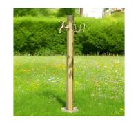 Fuente de agua de columna independiente para exteriores - Grifo vertical para jardín con accesorios de montaje, ideal para patios y jardines.