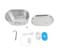 Fuente de Agua de Gato Acero Inoxidable de Acero Inoxidable 3.5L Operación de capacitación en Mascota filtrada