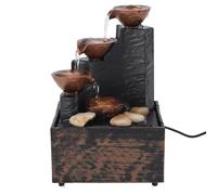 Fuente de Agua de Mesa, Fuentes de Agua Interior con Luz LED, Pequeña Fuente de Cascada de Escritorio Relajación Zen de Interior para Oficina, Sala de Estar