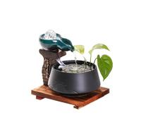 Fuente de agua de mesa para interiores, fuente minimalista de vestíbulo de oficina, flujo de riqueza y humidificador, decoración de escritorio, regalo para decoración del hogar