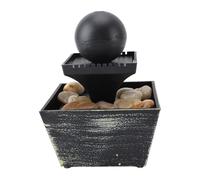 Fuente de agua de sobremesa para interior con luz LED, 157 x 117 x 117 mm