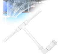 Fuente de agua doble de HOSPAOP, cascada ajustable para piscina y spa, blanco
