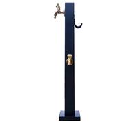 Fuente de Agua Exterior de Acero Inoxidable - Columna de Agua de jardín de 94 cm con grifos Dobles, diseño a Prueba de heladas para riego de Patios Traseros y decoración de Jardine