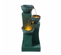 Fuente de Agua Exterior Teamson Home en Cascada 3 Niveles, 28.54", Verde