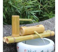 Fuente De Agua Feng Shui De Bambú De 50 Cm, Fuente Independiente Para Exteriores Con Bomba De Agua Usb Dc 3W, Fuente De Bambú Zen Hecha A Mano, Para Césped, Jardín Y Patio Trasero, 40 Cm, 70 Cm