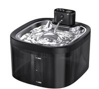 Fuente de agua inalámbrica para gatos con bandeja de acero inoxidable, dispensador de agua para mascotas con batería recargable de 3.5L/122 onzas, fuente interior ultra silenciosa con sensor de