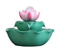 Fuente de Agua Interior Flor de Loto Dinero Agua Que Fluye Fuente Bonsai Sala de Estar Accesorios para el hogar Fengsheng Bola de Transferencia de Agua Adornos pequeños de Escritorio Fuente de Agua