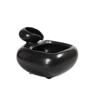 Fuente de Agua Interior Fuente de Escritorio de cerámica for circulación de Agua, invitación de Riqueza, decoración de Oficina, Mesa de té, pequeña decoración Fuente de Cascada de Mesa(Negro)