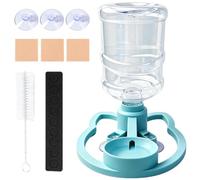 Fuente de agua para animales Bebedero Anti-Basculemento con Ventosas | Fuente de Agua Gato Botella 630 ml Animales Conejo Bebida Interior Exterior Balcón Cachorro Pequeño