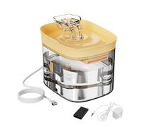 Fuente de agua para gatos | Bebedero transparente 1,8 L desmontable | Fuente de Interior para gatito, para padres de animales Oficina Habitación Sala de estar Rutina Diaria Visitas Veterinarias