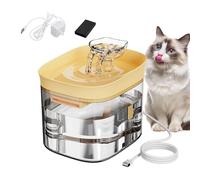 Fuente de Agua para Gatos | Bebedero Transparente para Gatitos de 1,8 L - Bebedero Doméstico para Cachorros,para Amantes de Mascotas Oficina Dormitorio Salón Estudio Rutina Diaria Veterinario