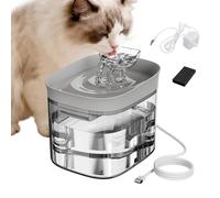 Fuente de Agua para Gatos - Bebedero Transparente para Gatitos de 1,8 L,Bebedero Doméstico para Cachorros | para Adiestradores Oficina en Casa Dormitorio Salón Estudio Rutina Diaria