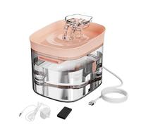 Fuente de Agua para Gatos - Bebedero Transparente para Gatos De 1,8 L | Fuente para Gatitos de Interior | para Dueños De Mascotas Rutina Diaria Visitas Al Veterinario Hogar Oficina Dormitorio Salón