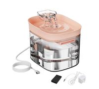 Fuente de Agua para Gatos | Bebedero Transparente para Gatos De 1,8 L - Fuente para Gatitos de Interior - para Amantes de Mascotas Oficina Dormitorio Salón Estudio Rutina Diaria Veterinario