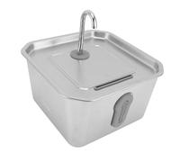 Fuente de agua para gatos de 3,5 L, silenciosa fuente de agua para mascotas de acero inoxidable, dispensador automático de agua para gatos con grifo para gatos pequeños en interiores