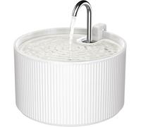 Fuente de agua para gatos de cerámica, 2,2L/74oz Fuente para gatos de interior, dispensador de agua automático para mascotas con bomba ultra silenciosa y filtro de repuesto