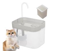Fuente de agua para gatos, dispensador automático de mascotas de 6.5 x 5.1 x 4.72 pulgadas, bajo ruido, capacidad de 1.5 litros, adecuado para mascotas grandes, medianas y pequeñas, suministro