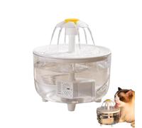 Fuente de agua para gatos, dispensador de fuente de agua circular transparente con bomba, accesorios de ducha de pájaros de gran capacidad, comedero de agua para perros, cachorros, mascotas, gatos,