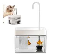 Fuente de Agua para Gatos - Dispensador para Mascotas Transparente Cuenco de Capacidad de 1500 ml | Diseño de Tanque para Interior para Múltiples Gatos de Filtro Circular Silencioso Estacios