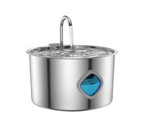 Fuente de agua para gatos, fuente de agua de 3.2 L para gatos en el interior, cuenco de acero inoxidable, suministros automáticos para mascotas, para interiores, grandes, medianos y pequeños, para