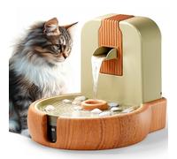 Fuente de agua para gatos, fuente ecológica para gatos Zen con diseño de Feng Shui, sin salpicaduras, fácil de limpiar, filtración premium, fuentes de agua para gatos de interior, gran gato