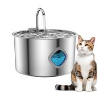 Fuente de Agua para Gatos - Fuentes de Agua de 3.2L para Mascotas - Bebedero Automático de Acero Inoxidable para Gatos y Perros
