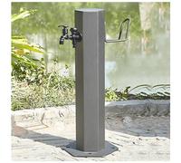 Fuente de agua para jardín y patio, grifo de acero inoxidable montado en el suelo, grifo de pie anticongelante para riego y riego