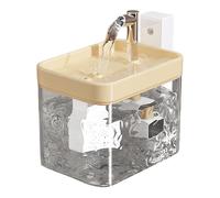 Fuente de agua para mascotas, 1,5 L, 1,5 L, diseño de animales domésticos, automatic Water dispensador, 16 x 11,5 x 12 cm, 6,3 x 4,53 x 4,72 para mascotas, perros y gatos (Yellow, White)