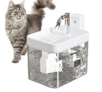 Fuente de agua para mascotas, 1,5 L, 1,5 L, diseño de animales domésticos, automatic Water dispensador, 16 x 11,5 x 12 cm, 6,3 x 4,53 x 4,72 para mascotas, perros y gatos (Yellow, White)