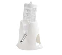 Fuente de agua para mascotas de gran capacidad para jaulas, resistente a fugas, dispensador automático de agua colgante (blanco)